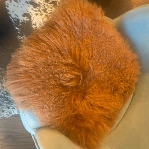 West Elm Lamb fur pillows